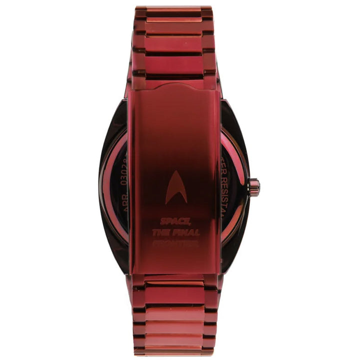 Lorenz-Uhr STAR TREK Warp Speed ​​​​40x36 mm roter Quarzstahl rotes PVD-Finish 030287EN