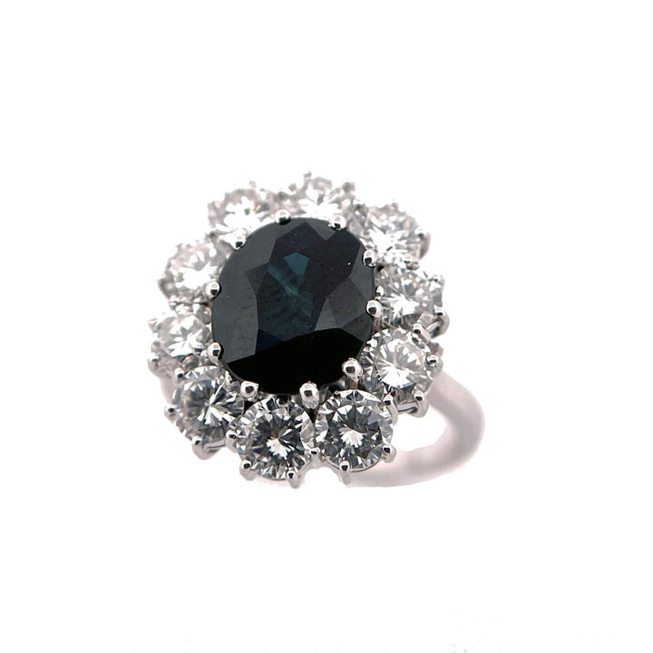 Capodagaglia ring blomst 18kt diamant sapphire 0009ag