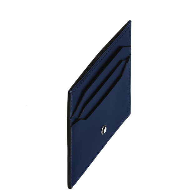Montblanc 6-ficks korthållare i blått Meisterstück läder 221664