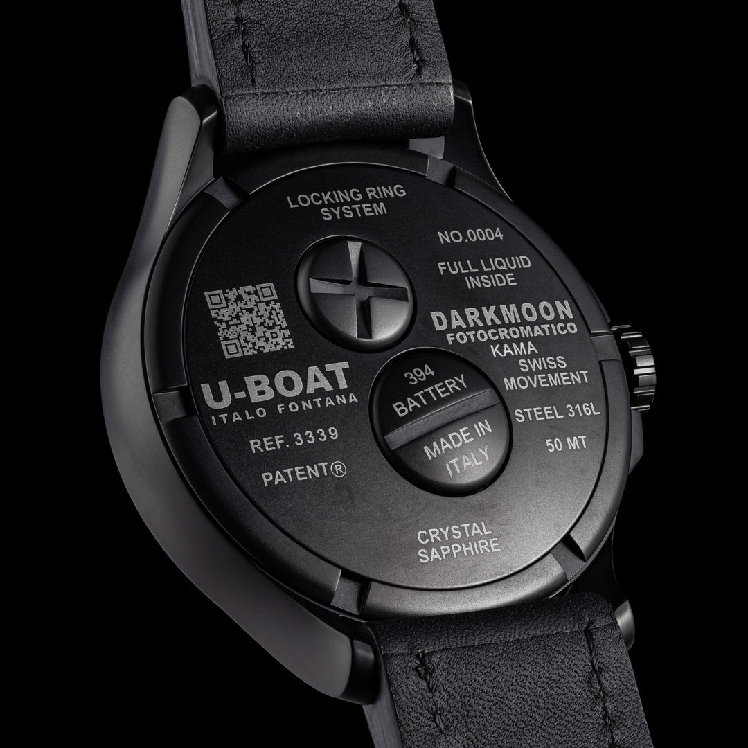 U-BOAT klocka Darkmoon Kama PVD Grå 46,50mm grå kvartsstål PVD grå 3339