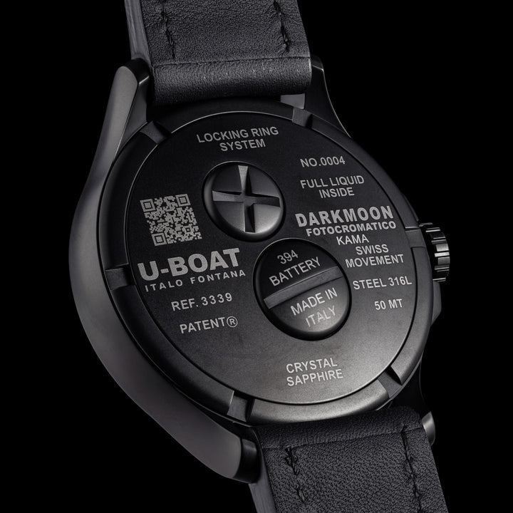 U-BOAT klocka Darkmoon Kama PVD Grå 46,50mm grå kvartsstål PVD grå 3339