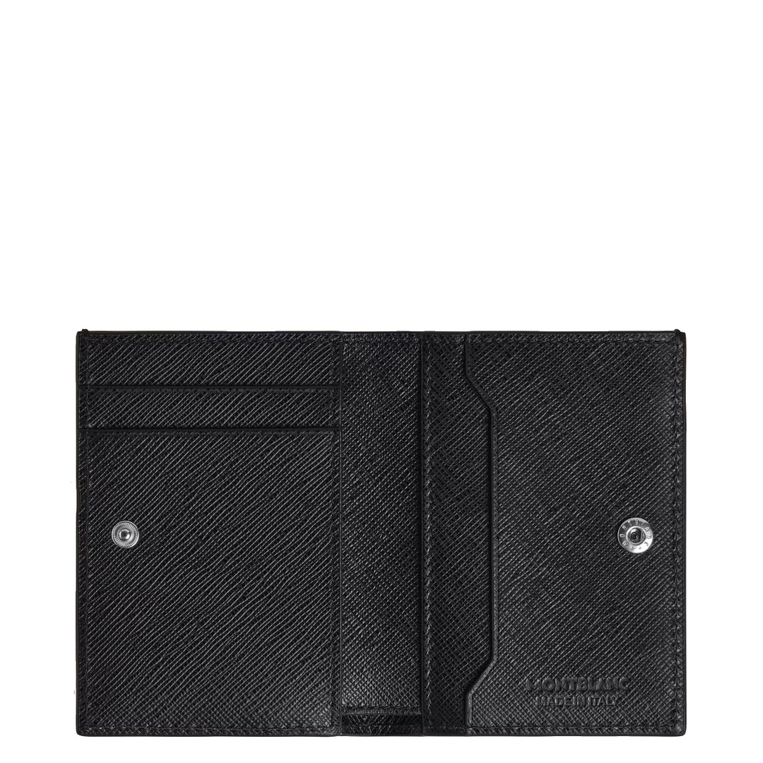 Montblanc mini plånbok 4 fickor Sartorial läder tweedblå 220382