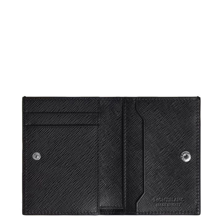 Montblanc mini plånbok 4 fickor Sartorial läder tweedblå 220382