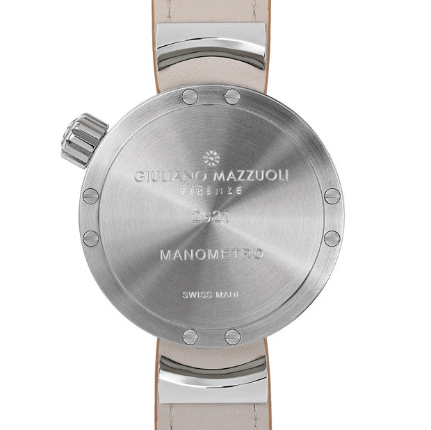 Giuliano Mazzuoli Manometeruhr 45 mm, schwarzer Automatikstahl, MRP02N