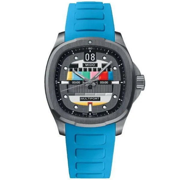 Mido Uhr Multifort TV Big Date S01E02 40 mm Automatik grauer Stahl anthrazit PVD-Finish M049.526.33.081.01