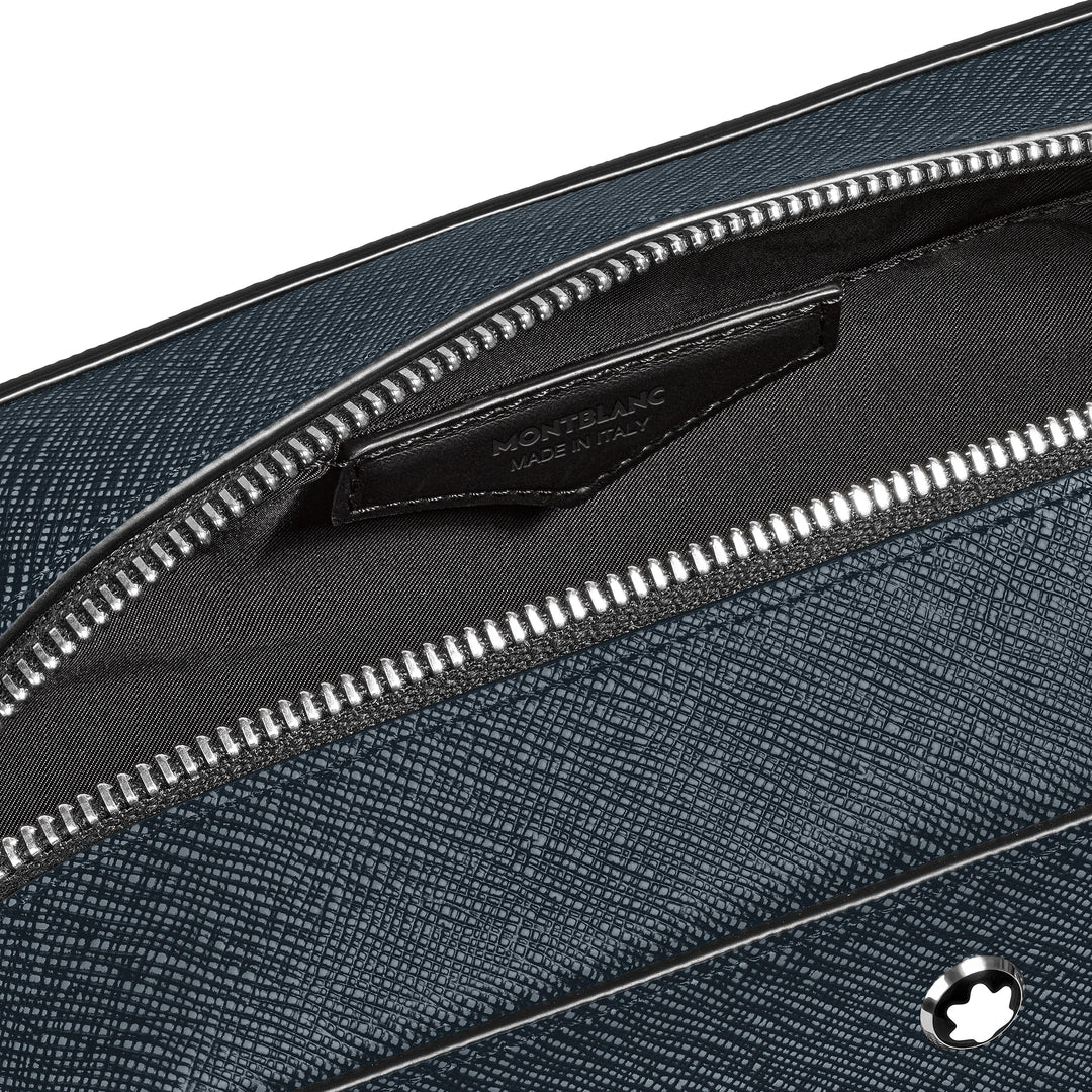 Montblanc Sartorial blue tweed clutch bag 220339