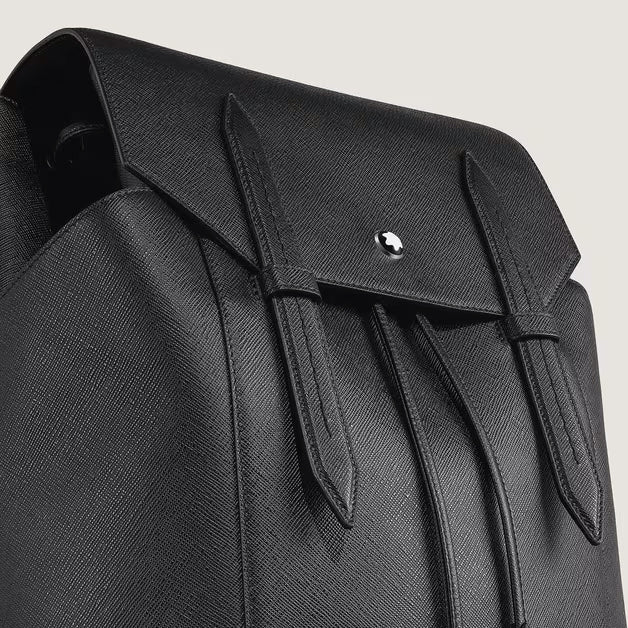Montblanc medium Sartorial læder rygsæk sort 220421