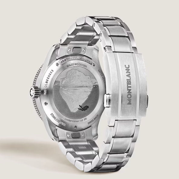 Montblanc klocka Iced Sea Automatic Date 0 Oxygen 38mm röd automatisk stål Limited Edition 300 pieces 135762