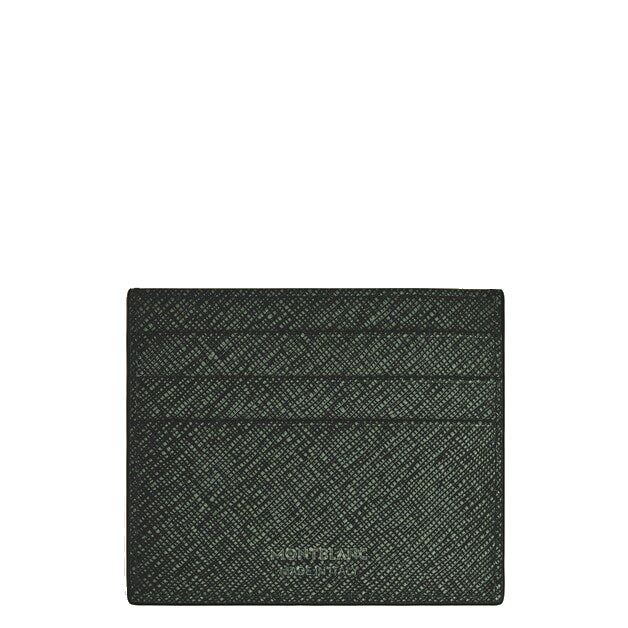 Montblanc Kartenetui, 6 Taschen, modisches Tweed-Khaki, 220390