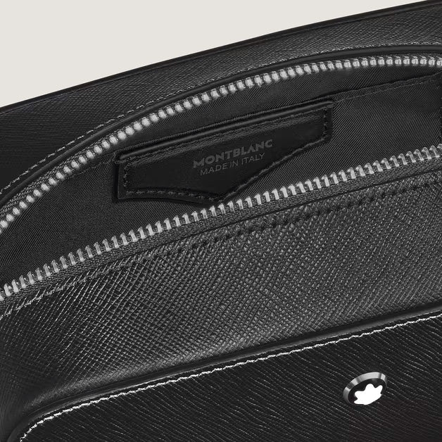 Montblanc small Sartorial black leather toiletry bag 221572