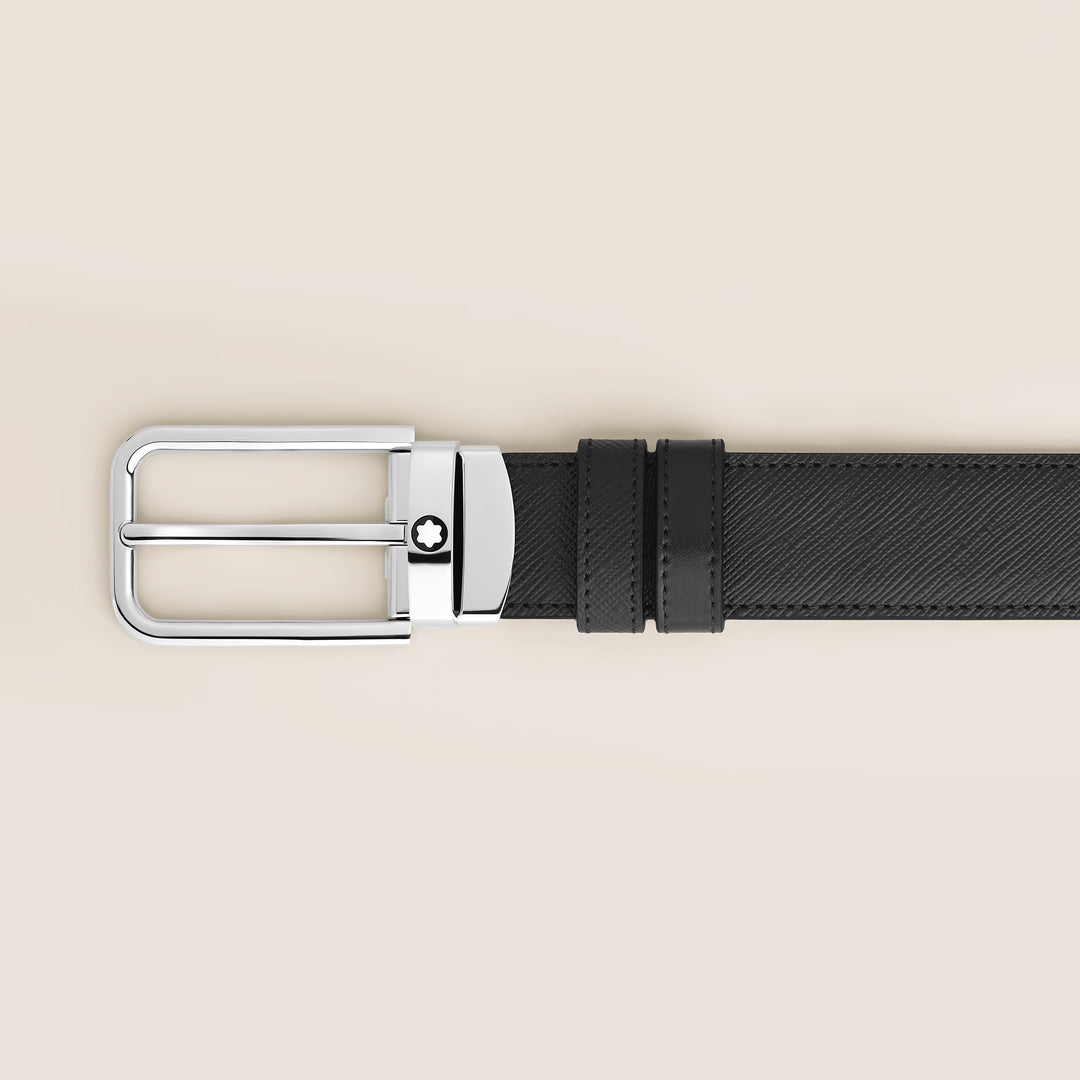 Montblanc vendbart bælte 30 mm Sartorial læder rektangulært spænde 223409