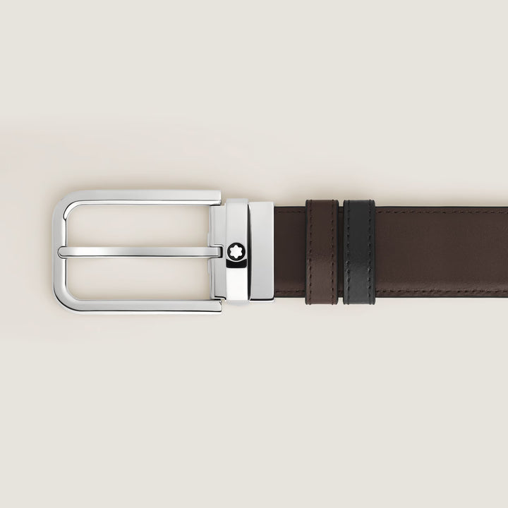 Montblanc vendbart bælte 35 mm læder Meisterstück rektangulært spænde 223407
