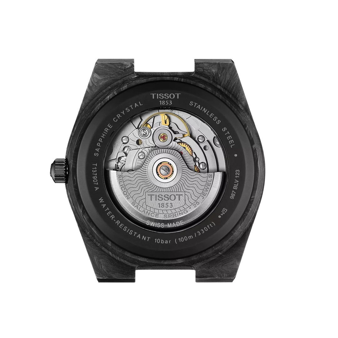 Tisssot watch PRX Powermatic 80 40mm automatic black carbon T137.907.97.201.00