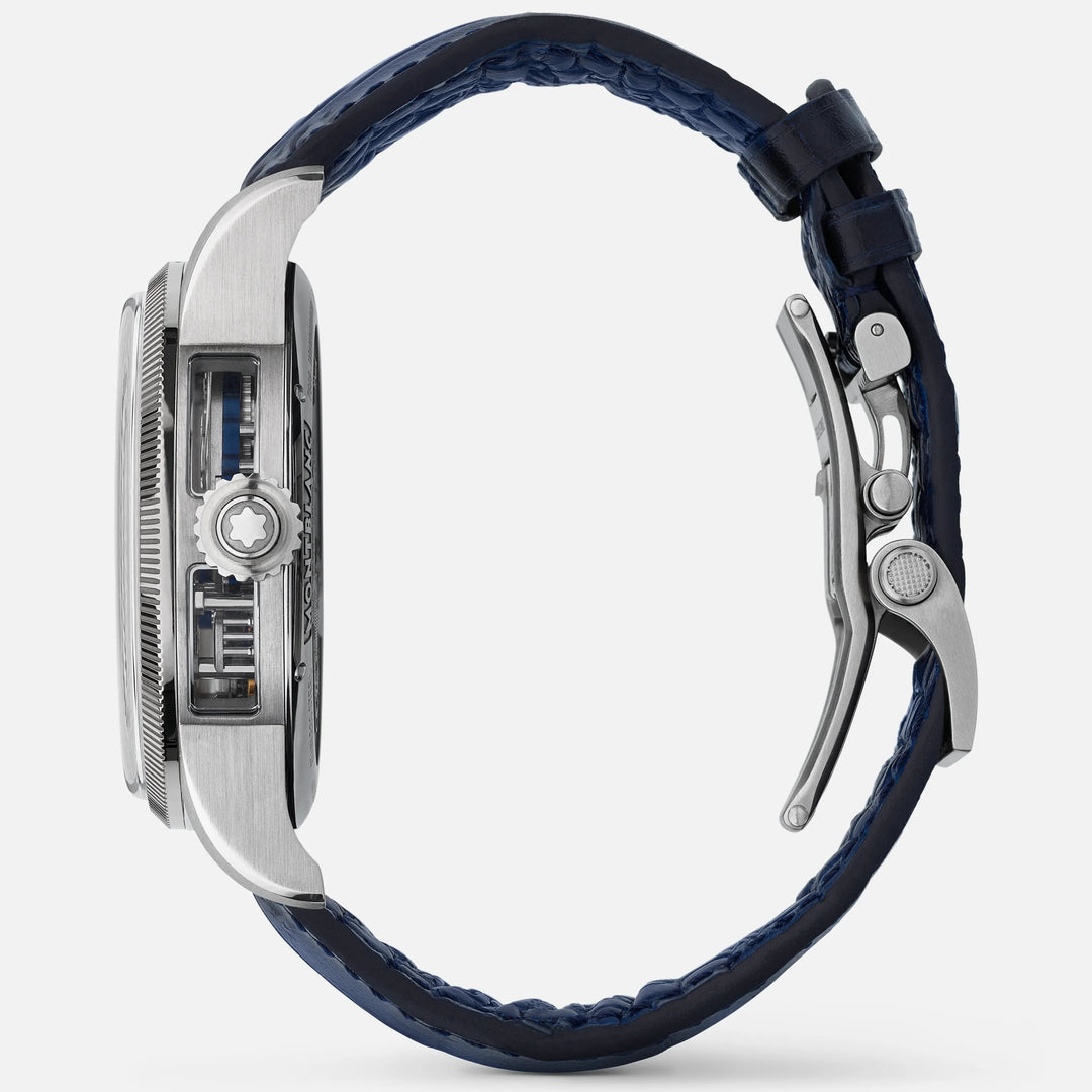 Montblanc watch 1858 The Unveiled Minerva Chronograph Limited Edition - 100 pieces 43mm skeletal manual steel 133296