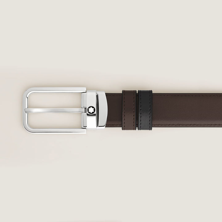 Montblanc vendbart bælte 30 mm læder Meisterstück rektangulært spænde 223405
