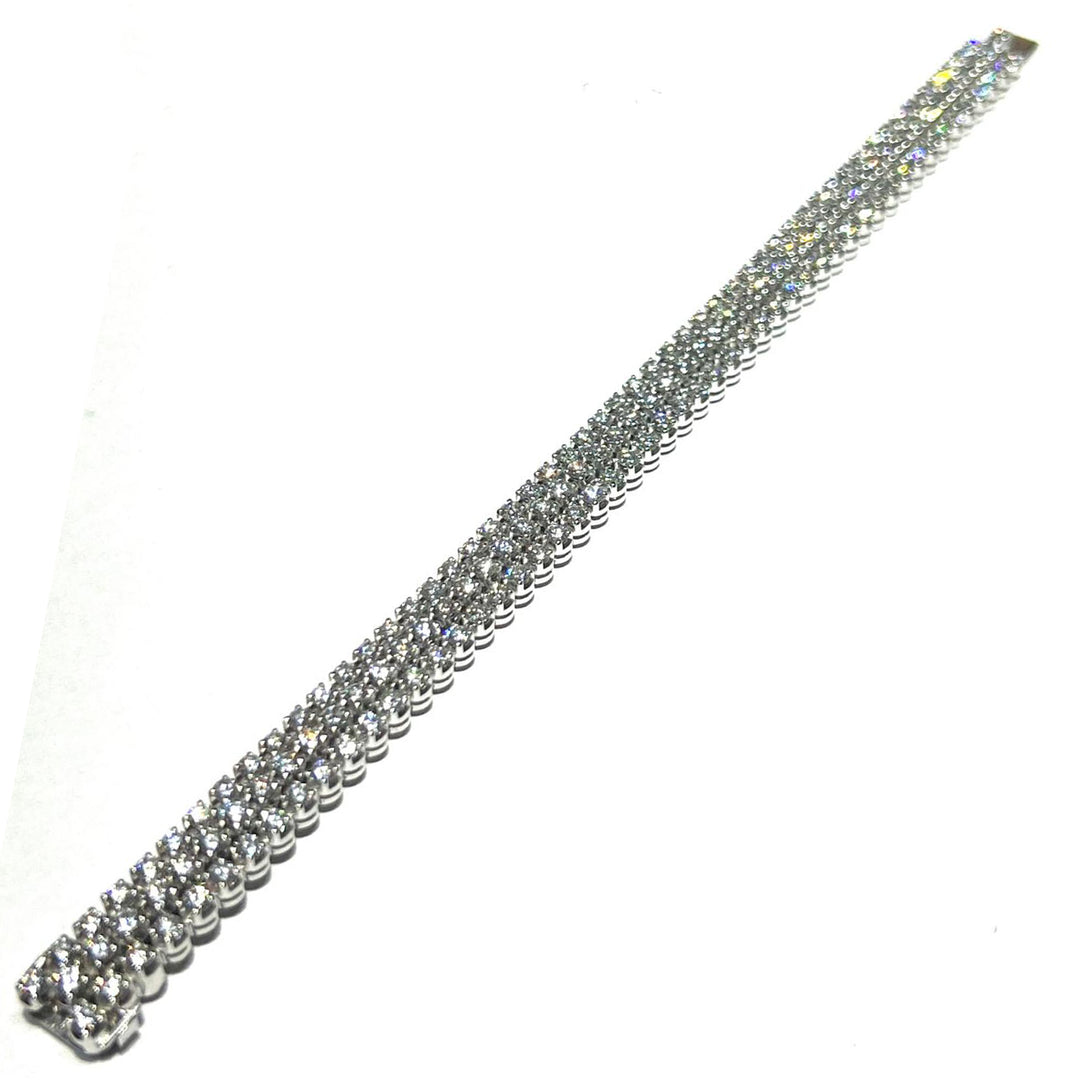18 karat guld trippeldiamant tennisarmband linser FCBT02890