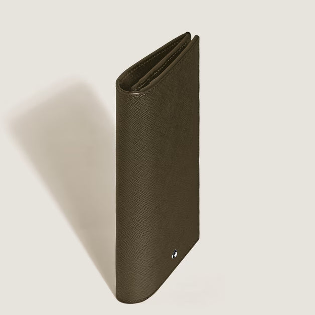 Montblanc long wallet 14 pockets Sartorial leather khaki 221364