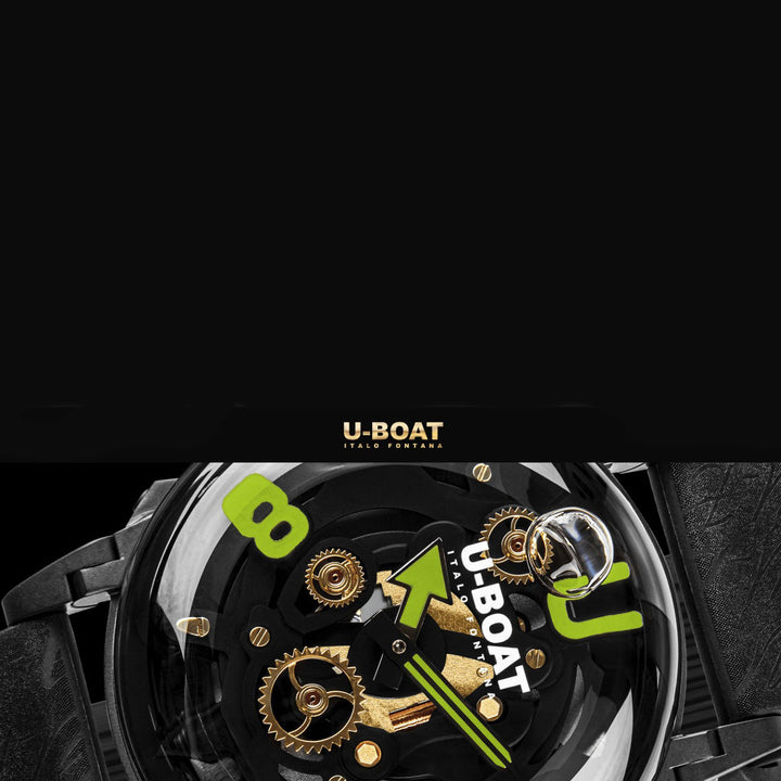 U-BOAT ur U-65 Grøn 44mm grøn kvartsstål sort PVD finish 3351