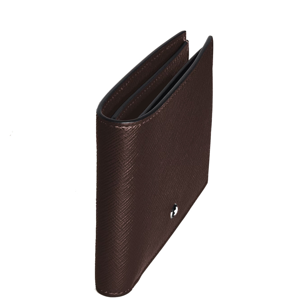 Montblanc 6cc-Geldbörse aus ebenholzfarbenem Sartorial-Leder 222995