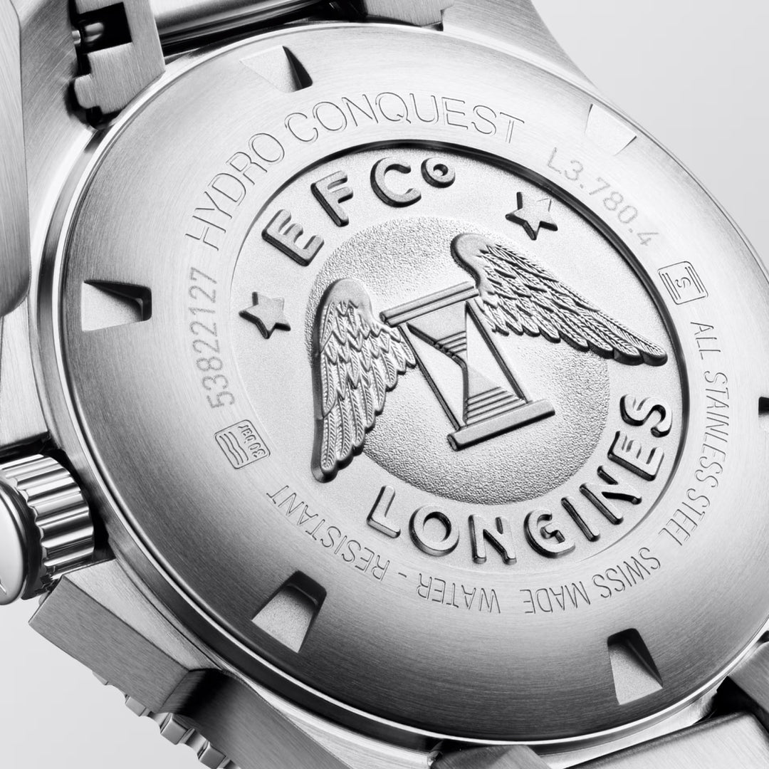 Longines Hydroconquest 39mm sort automatisk stålur