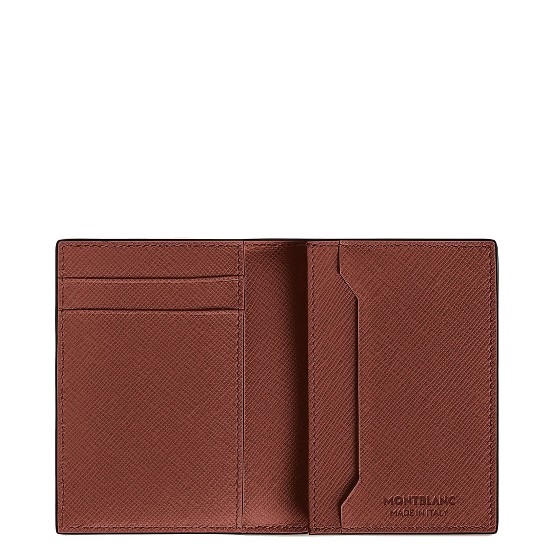 Montblanc kortholder 4 lommer Sartorial læder rød eg 223045