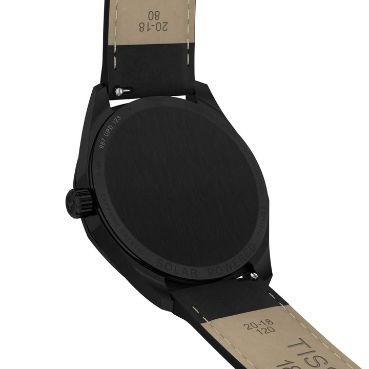 Tissot PRC 100 Solar 39mm sort kvartsstål sort PVD finish T151.422.36.051.00