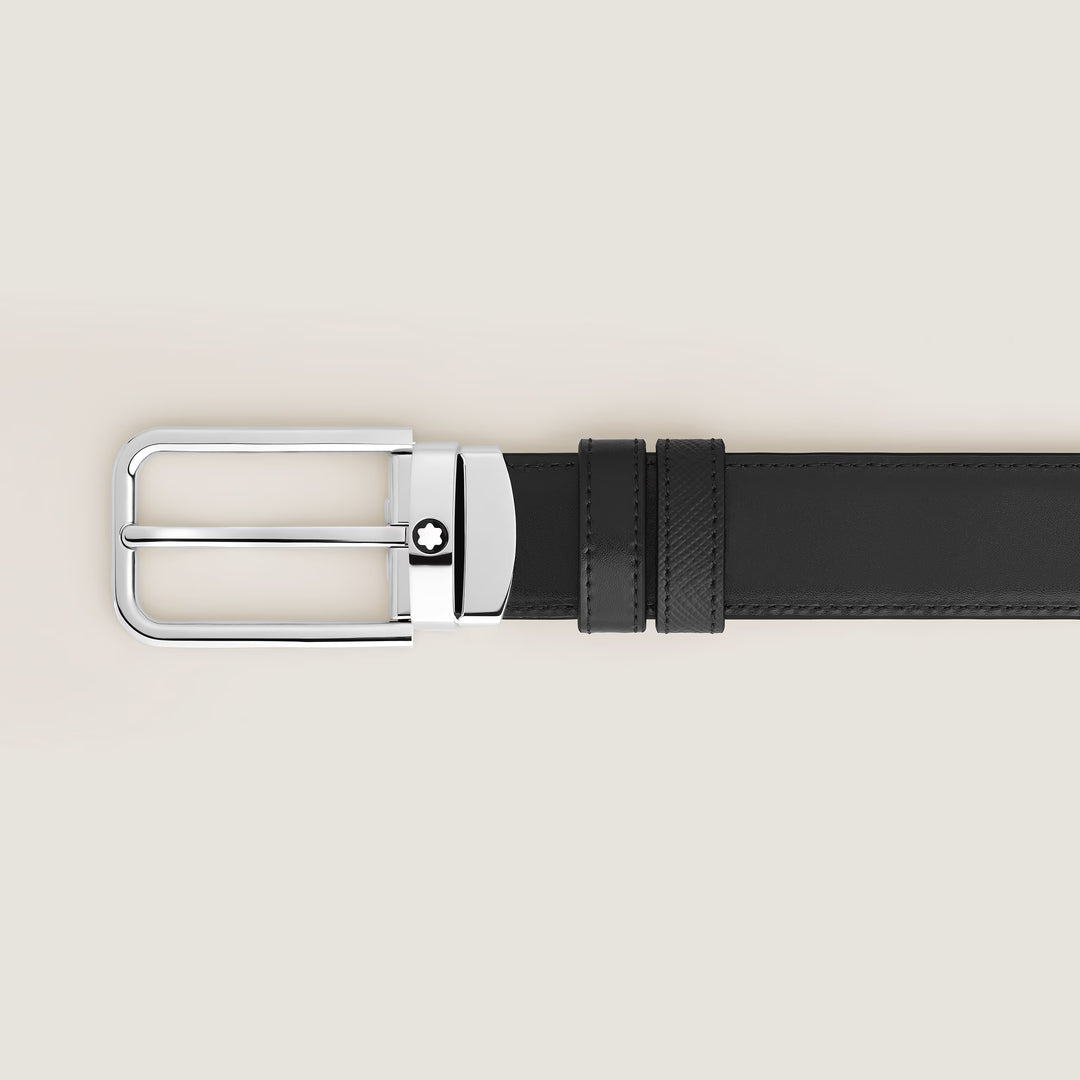 Montblanc vendbart bælte 30 mm Sartorial læder rektangulært spænde 223409