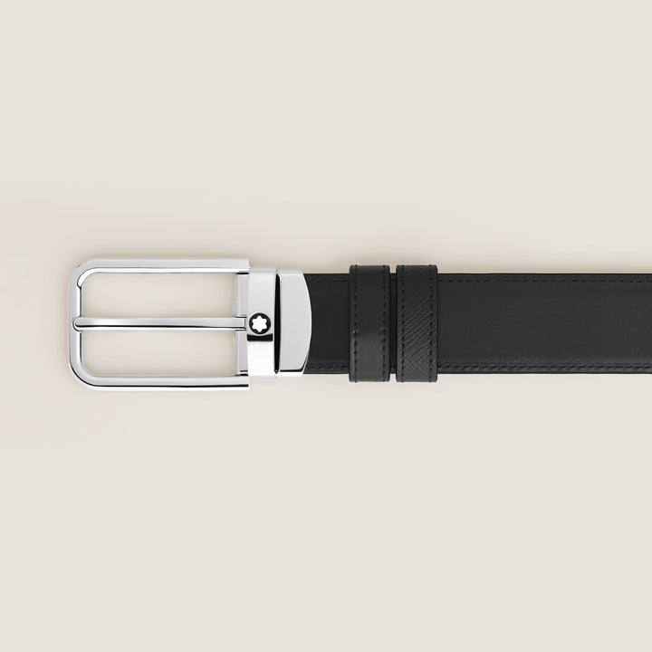 Montblanc vendbart bælte 30 mm Sartorial læder rektangulært spænde 223409