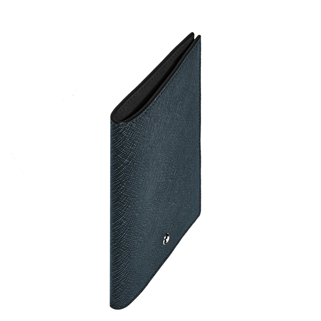Montblanc Sartorial Tweed Blue Passport Case 220433