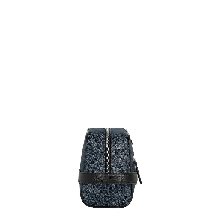 Montblanc Sartorial blue tweed clutch bag 220339
