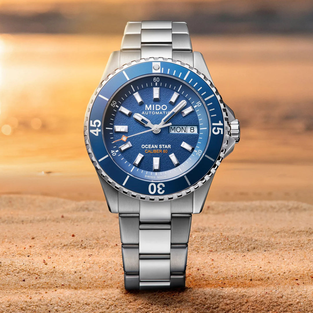Mido ur Ocean Star 200 41mm blå automatisk stål M026.930.11.041.00