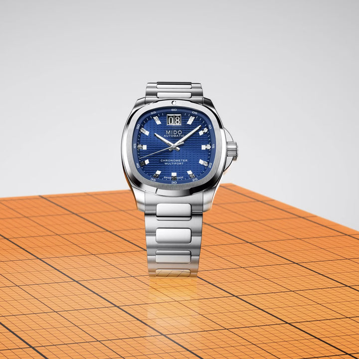 Mido watch Multifort TV Big Date Chronometer 40mm blue automatic steel M049.567.11.041.00