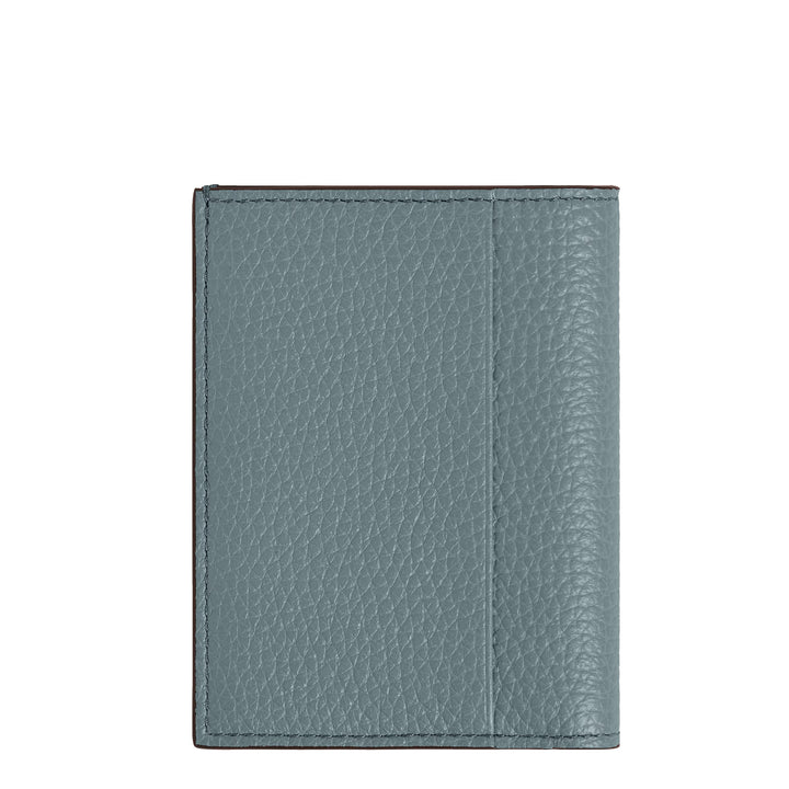 Montblanc Mini-Geldbörse mit 4 Taschen, genarbtes Leder in Eisblau, 222997