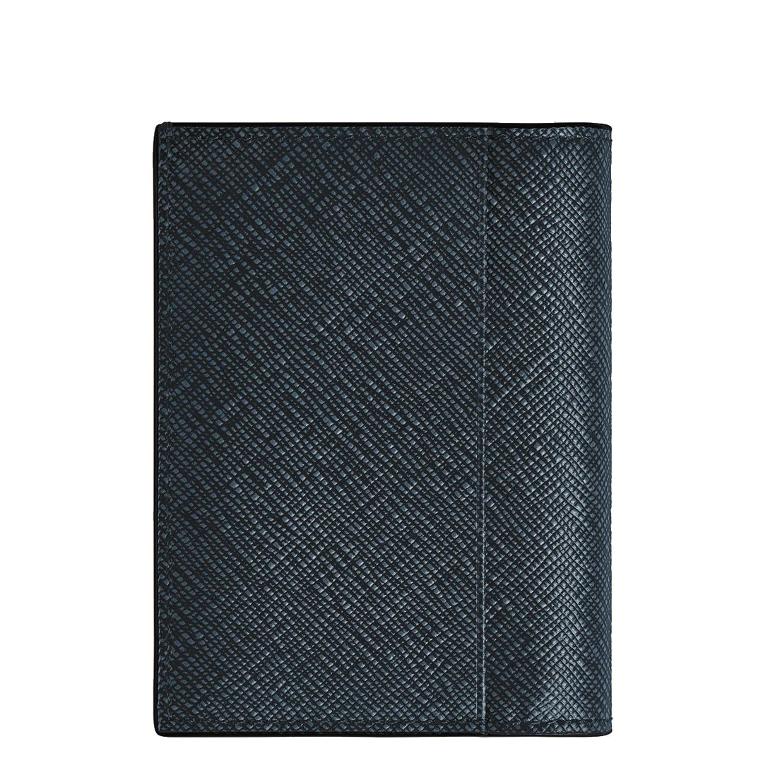 Montblanc mini plånbok 4 fickor Sartorial läder tweedblå 220382