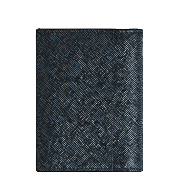 Montblanc mini plånbok 4 fickor Sartorial läder tweedblå 220382