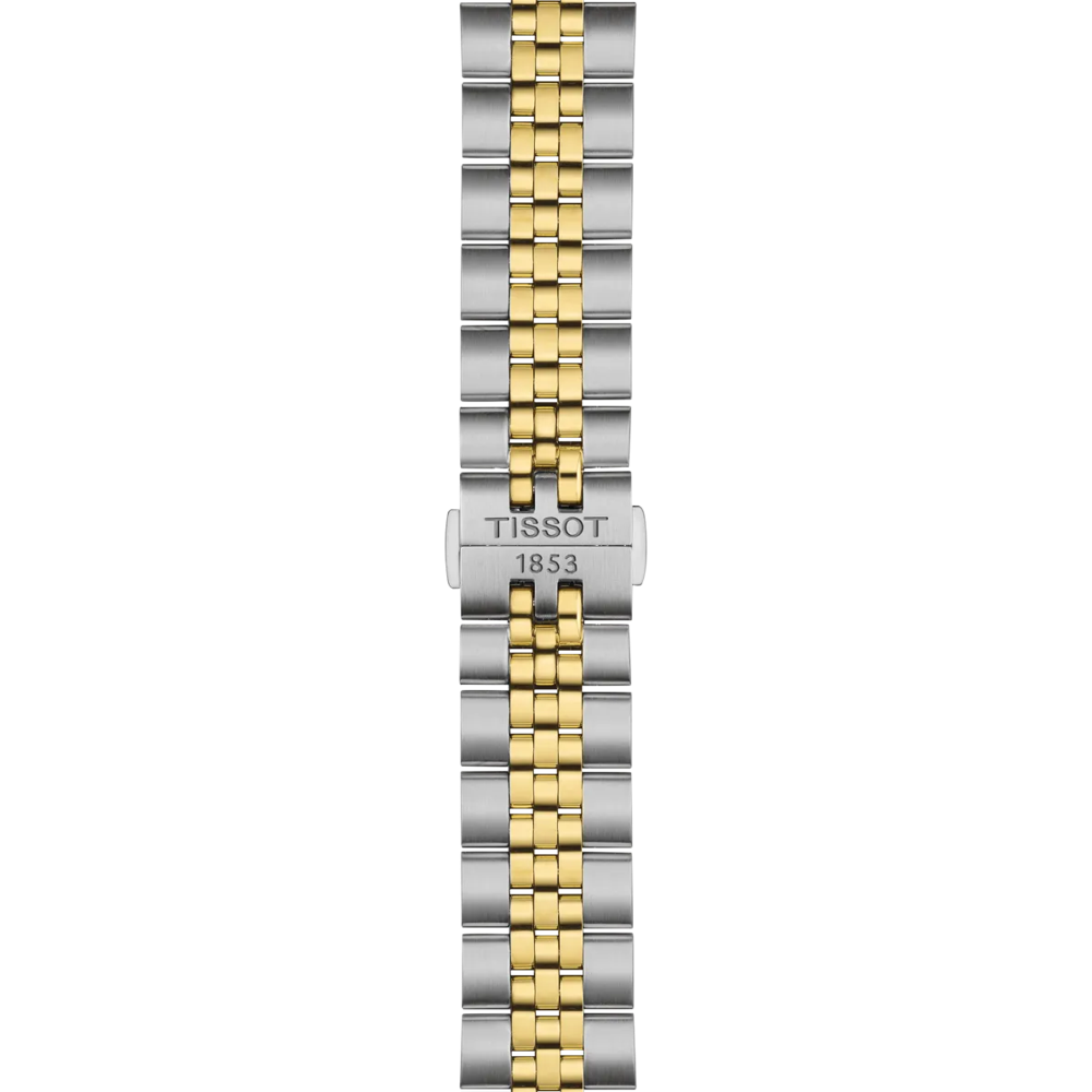 Tissot Ballade Watch 40mm Silver Quartz Steel Finishes PVD Yellow Gold T156.410.22.031.00