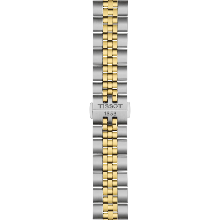 Tissot Ballade Watch 40mm Silver Quartz Steel Finishes PVD Yellow Gold T156.410.22.031.00