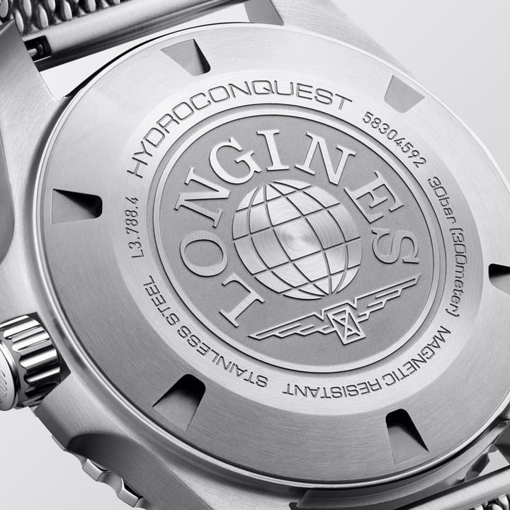 Longines Hydroconquest 42mm sort automatisk stålur L3.788.4.90.6