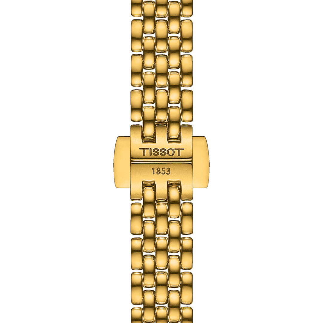 Tissot Watch Lovely Round 19,5 mm Champagne Diamond Quartz Steel Finish PVD Gold Gold T140,009.63.026.00