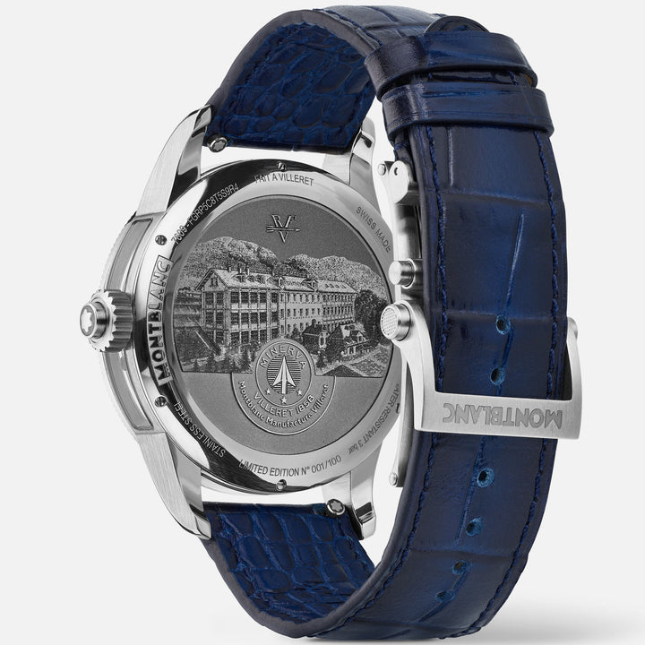 Montblanc watch 1858 The Unveiled Minerva Chronograph Limited Edition - 100 pieces 43mm skeletal manual steel 133296