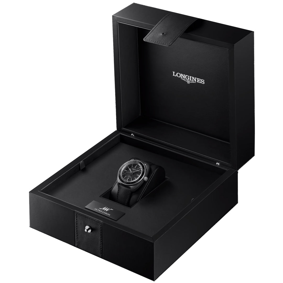 LONGINES Ultra -Chron Carbon 43mm clock anthracite automatic titanium and carbon L2.839.4.52.2