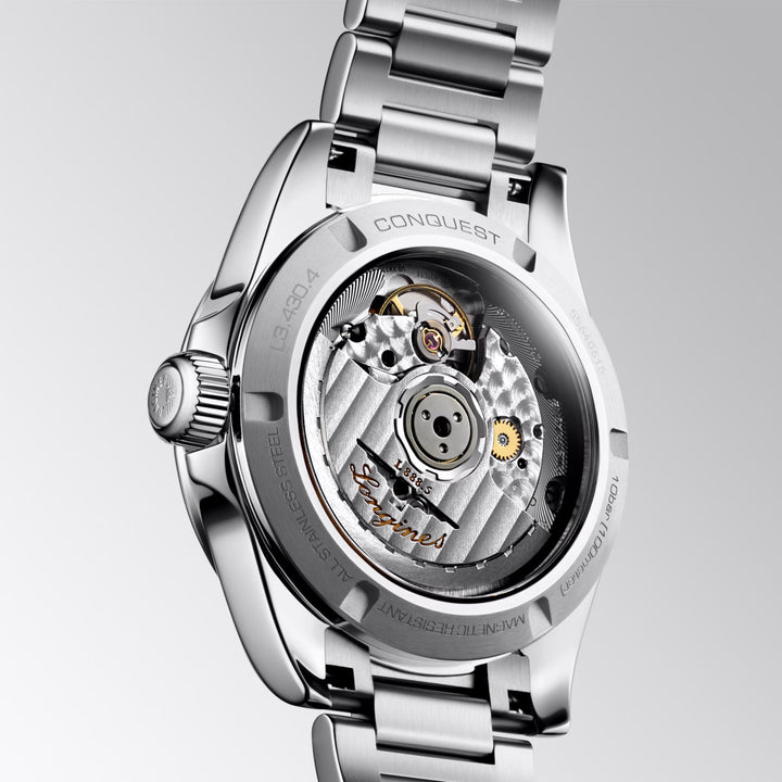 Longines Conquest 34mm grønt automatisk stålur L3.430.4.02.6