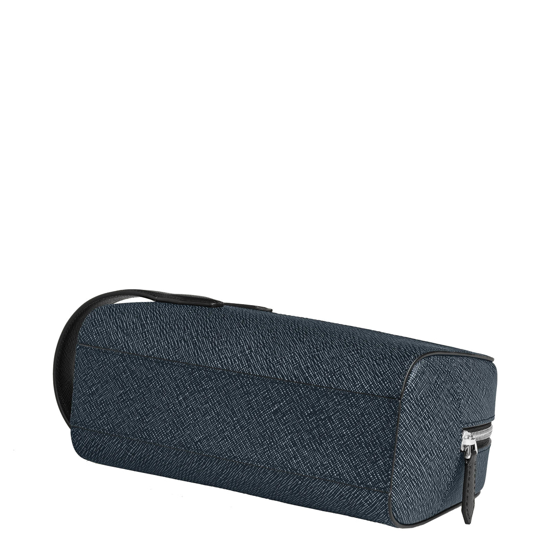 Montblanc Sartorial blue tweed clutch bag 220339