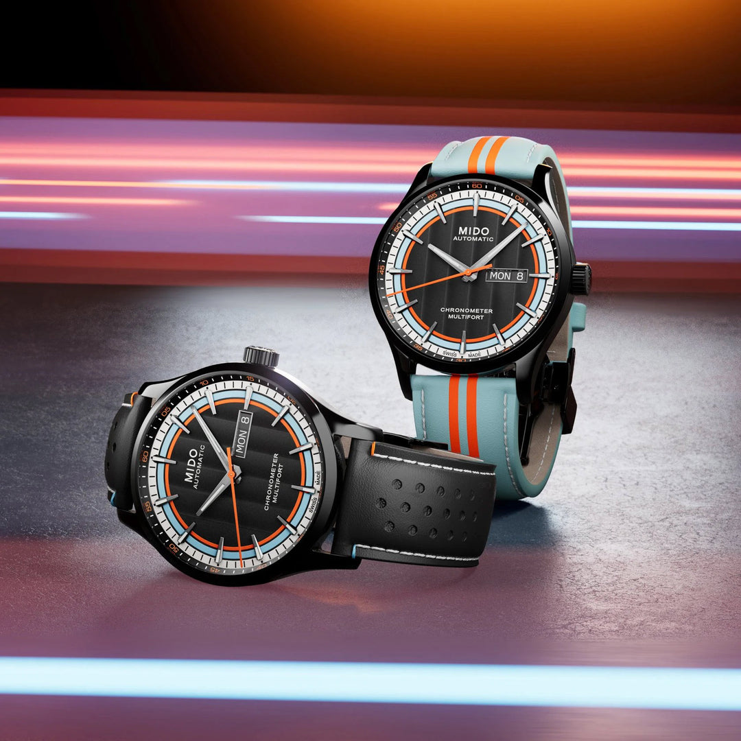 Mido ur Multifort Chronometer 1 Racer 42mm sort automatisk stål sort PVD finish M038.431.36.051.00