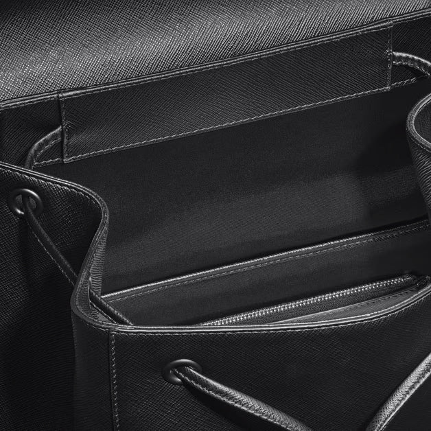 Montblanc medium Sartorial læder rygsæk sort 220421