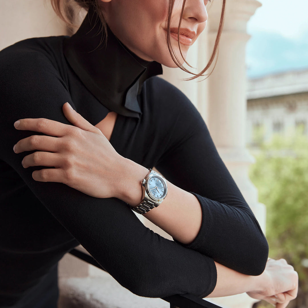 Longines Conquest ur 34mm blå automatisk stål L3.430.4.92.6