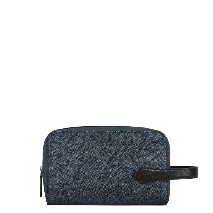 Montblanc Sartorial blue tweed clutch bag 220339