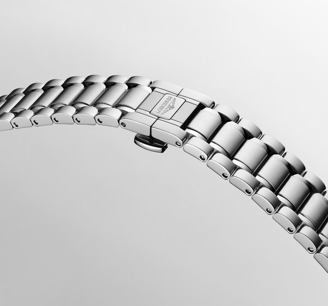 Longines Master Collection klocka 34mm pärlemor diamanter automatisk stål L2.450.4.87.6