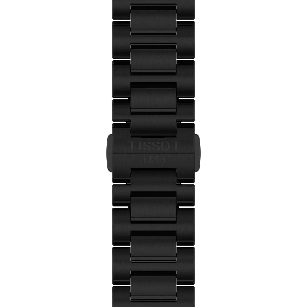 Tissot-Uhr PRC 100 Solar 39 mm, schwarzer Quarzstahl, schwarzes PVD-Finish T151.422.33.051.00