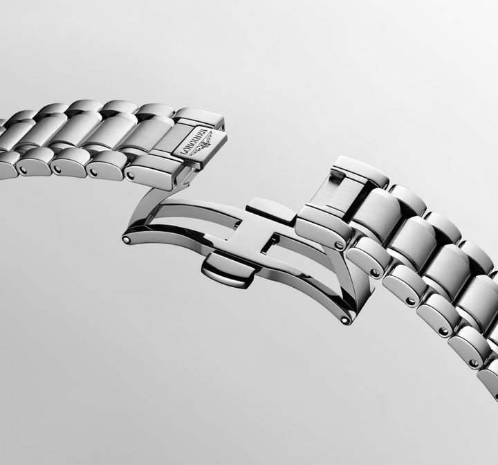 Longines Master Collection klocka 34mm pärlemor diamanter automatisk stål L2.450.4.87.6